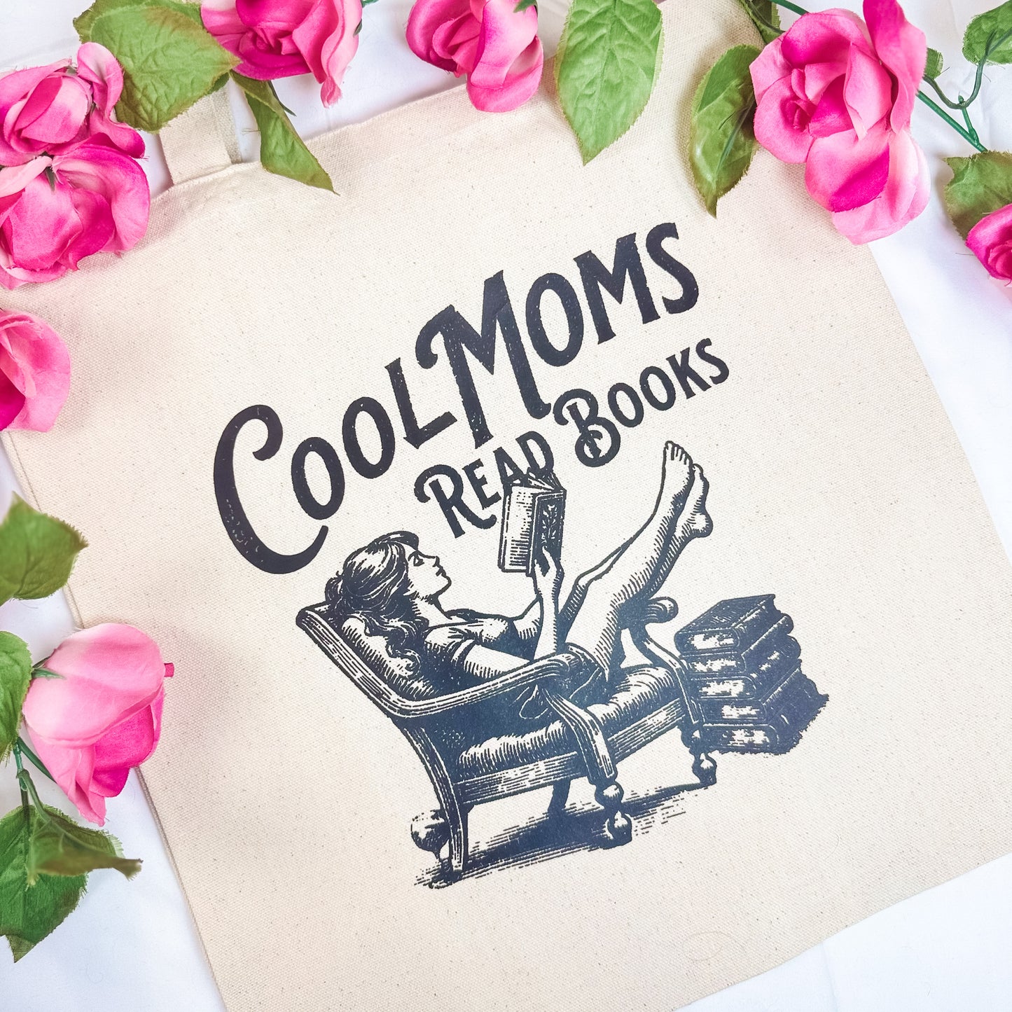 Cool Moms Read Books Canvas Tote Bag
