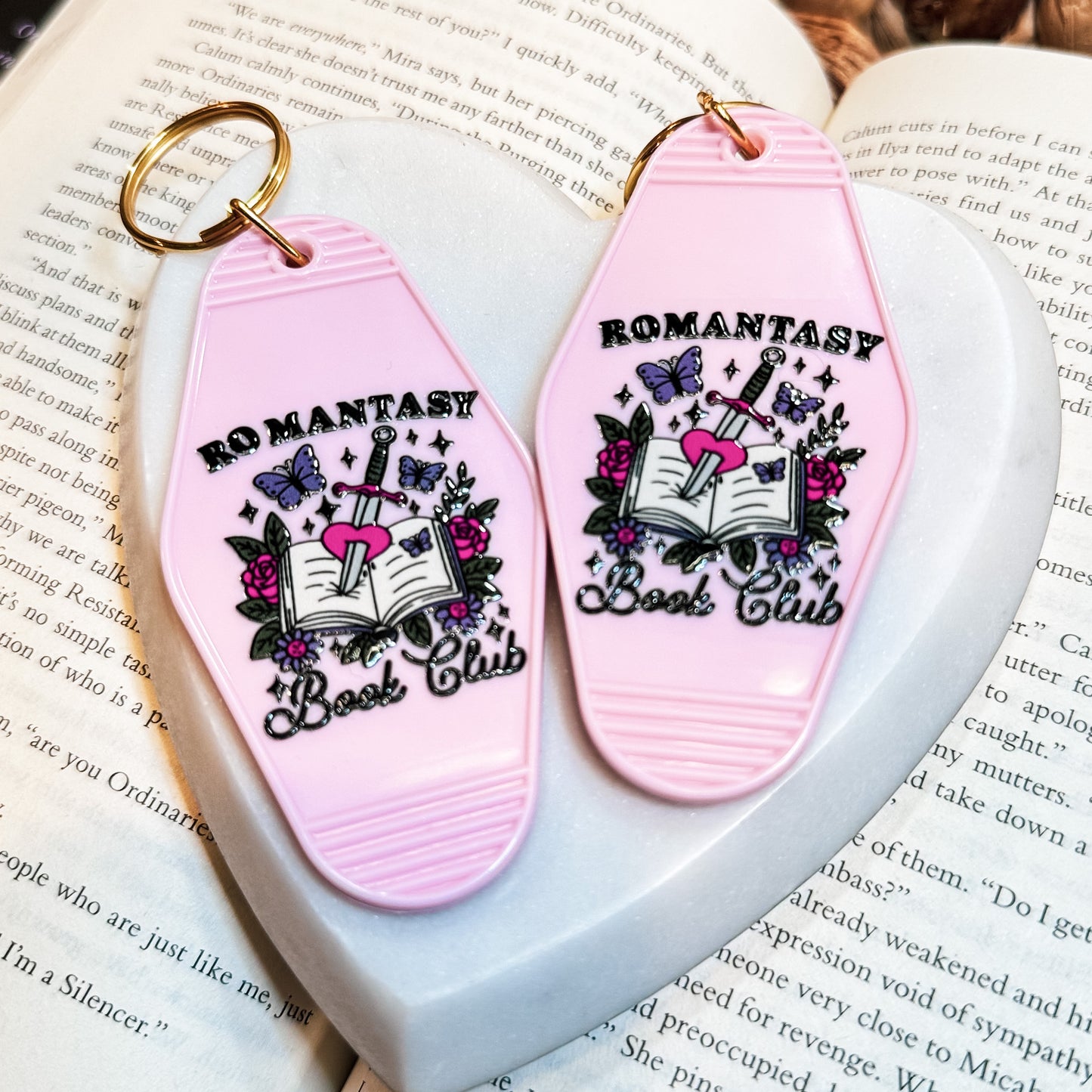 Romantasy Book Club Motel Keychain