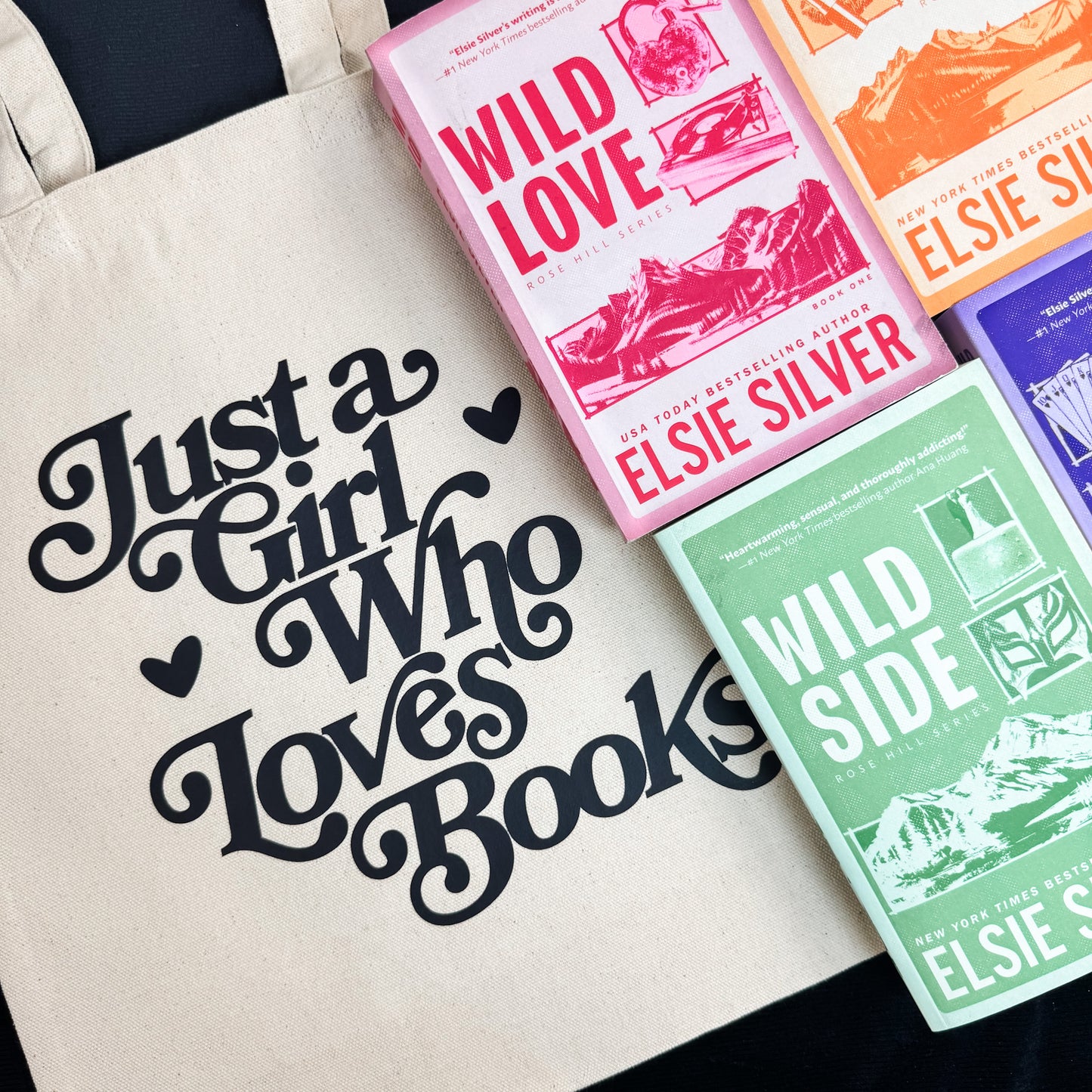 Just a Girl Who Loves Books Canvas Tote Bag | Aesthetic Bookish Bag for Readers and Bibliophiles