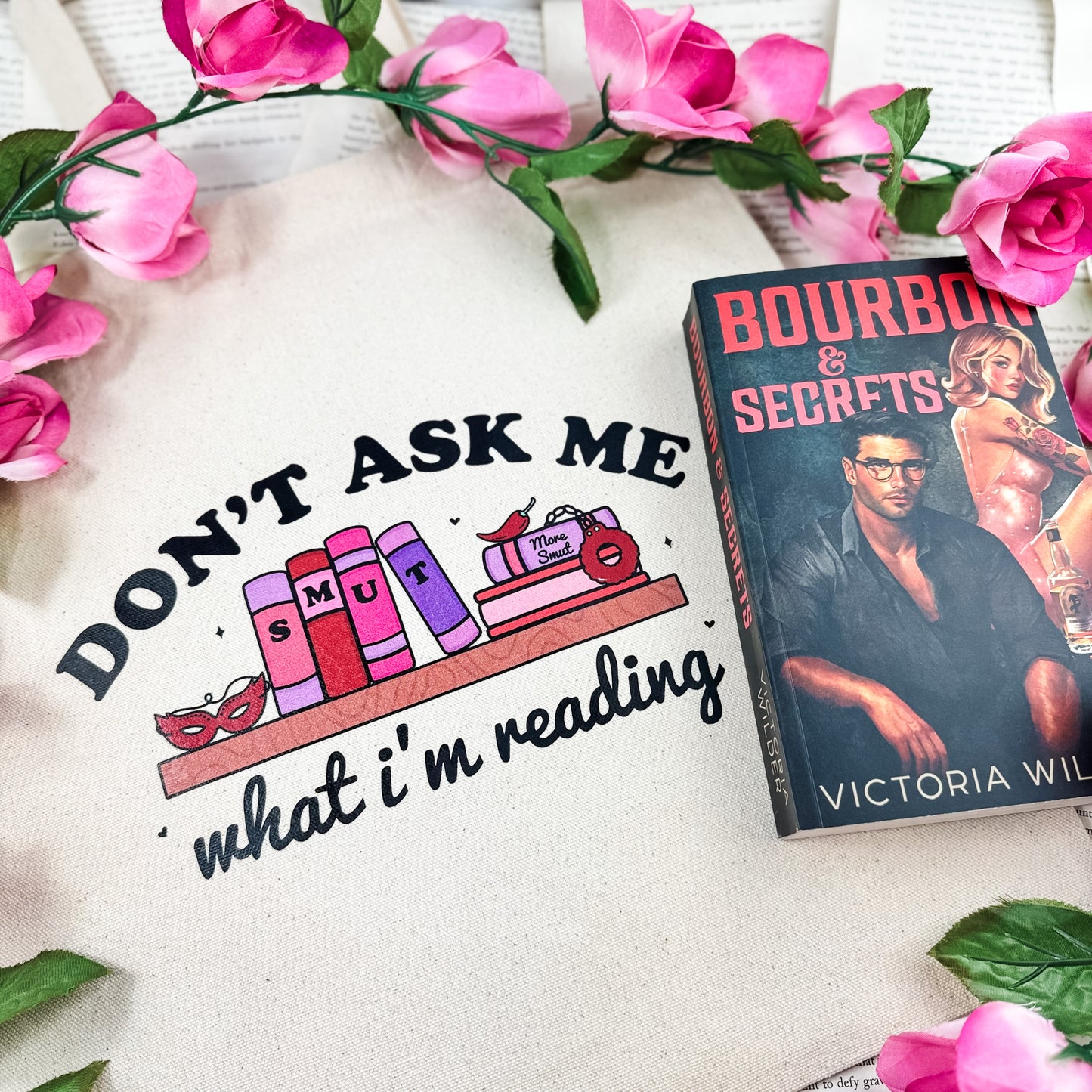 Don’t Ask Me What I’m Reading Canvas Tote Bag for Book Lovers | Valentine’s Day Bookish Gift