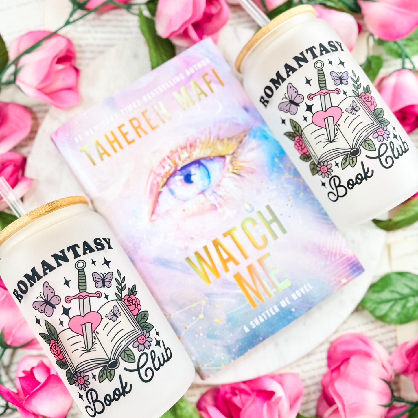 Romantasy Book Club Frosted Glass Cup