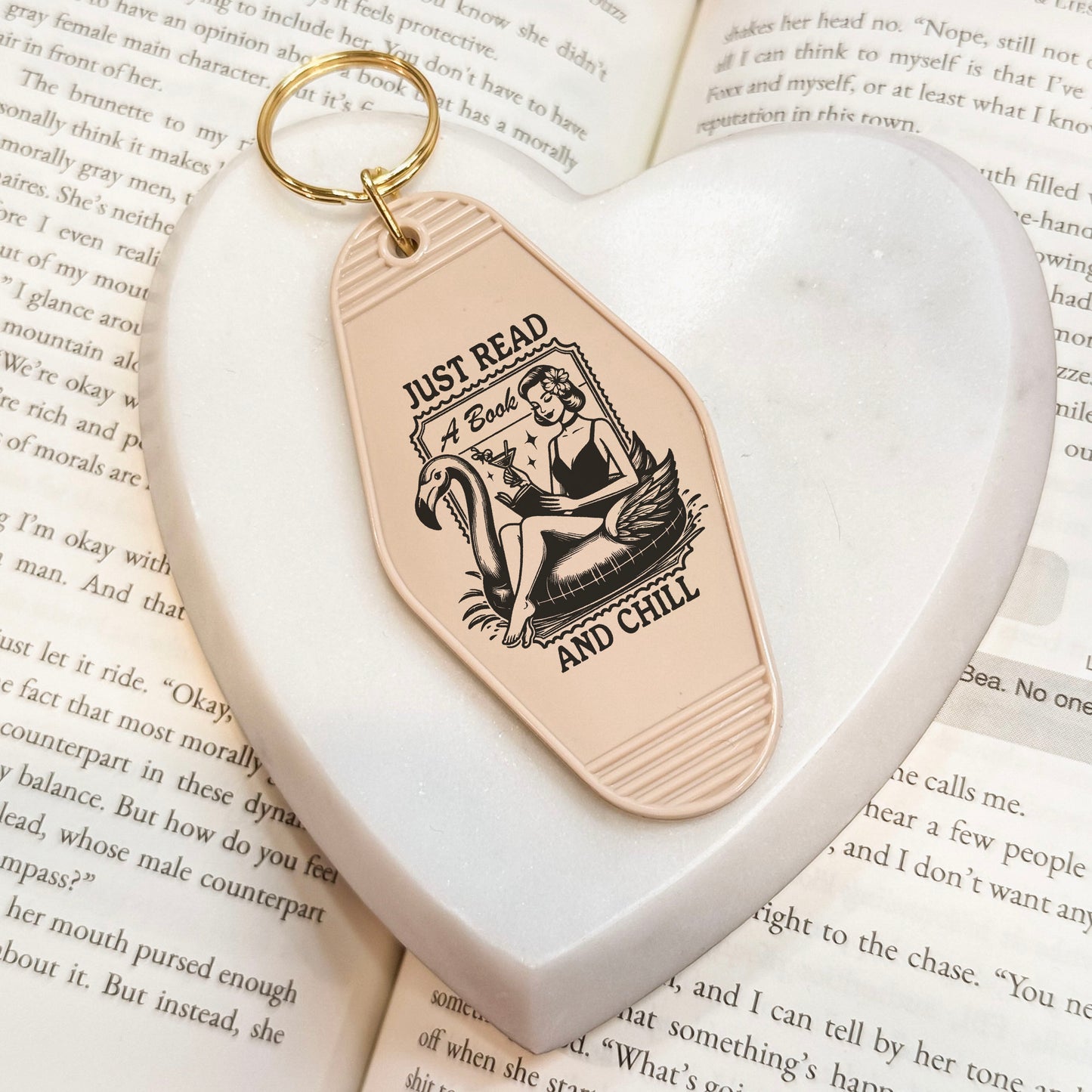 Just Read and Chill Motel Keychain