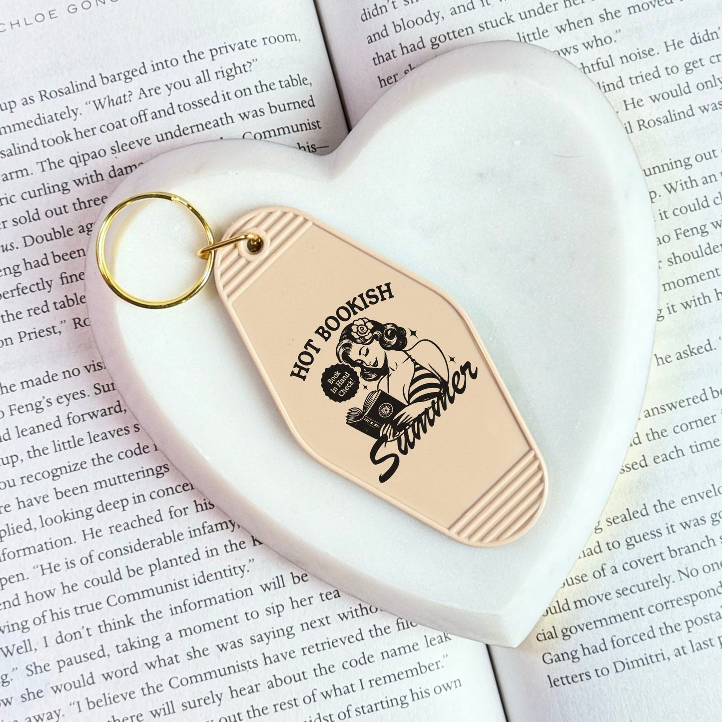 Hot Bookish Summer Retro Motel Keychain