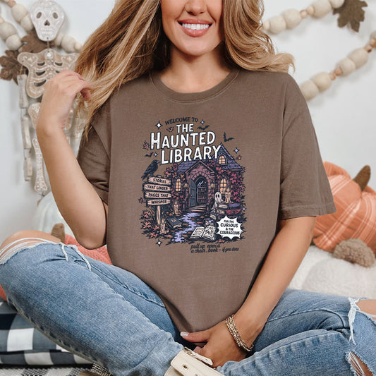 The Haunted Library Heavyweight Comfort Colors Shirt