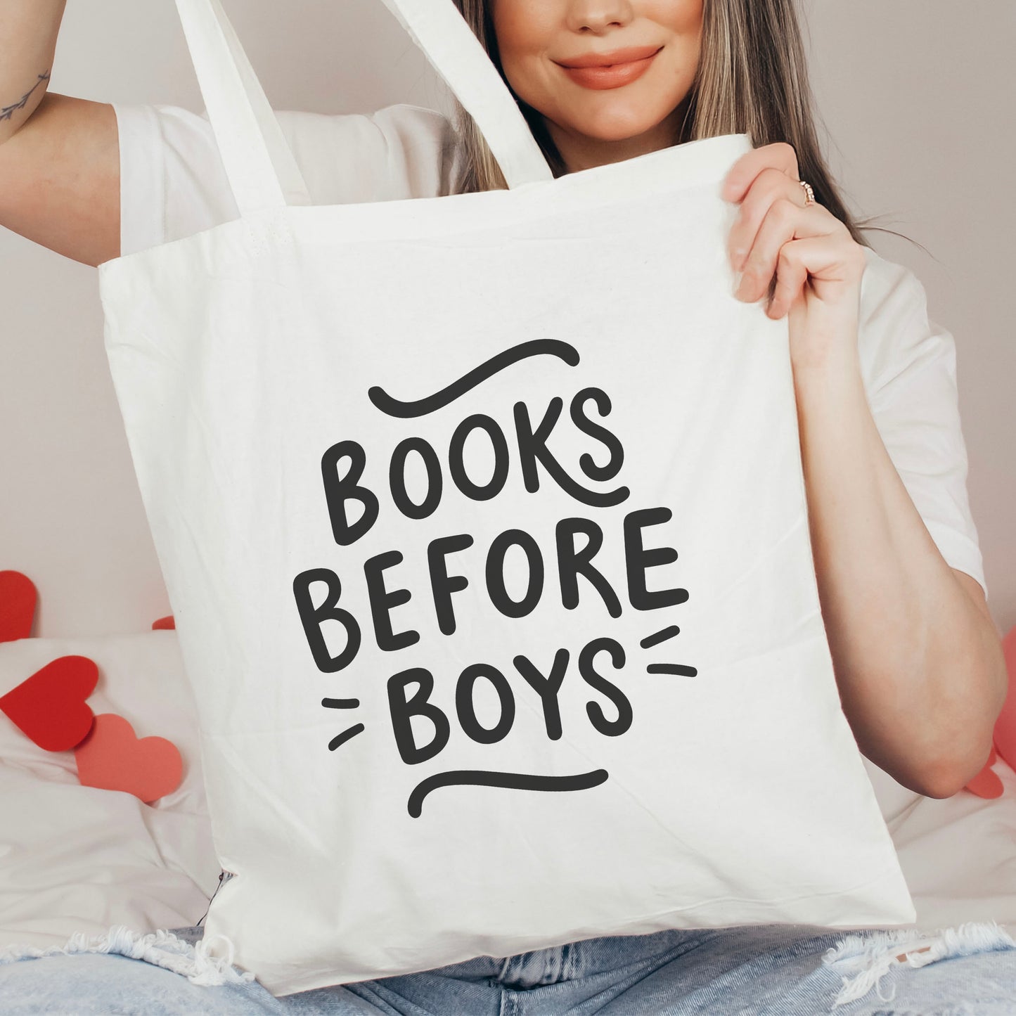 Books Before Boys Tote Bag - Natalia’s Design Studio