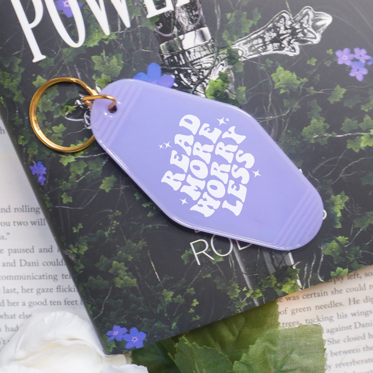 Read More Worry Less Bookish Motel Keychain | A Stylish and Fun Accessory for Readers