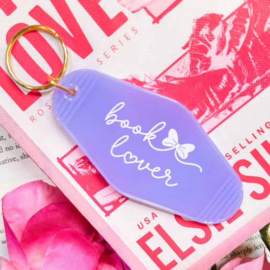 Book Lover Retro Motel Keychain