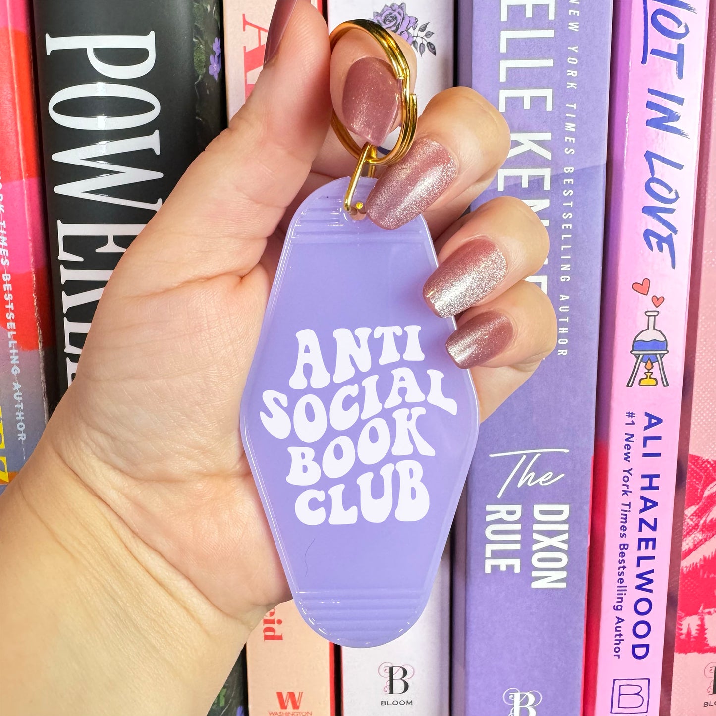 Anti-Social Book Club Motel Keychain