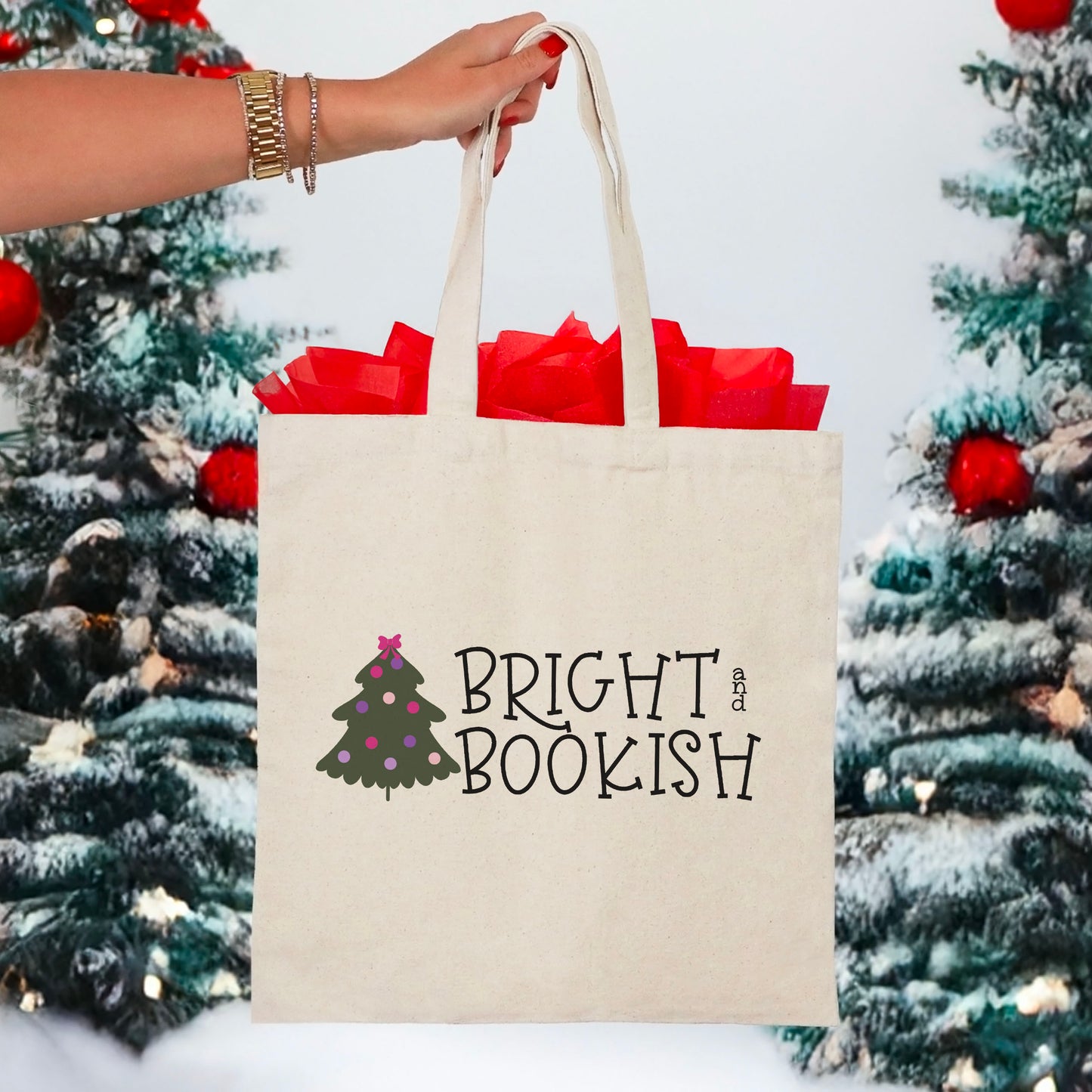 Bright and Bookish Canvas Tote Bag