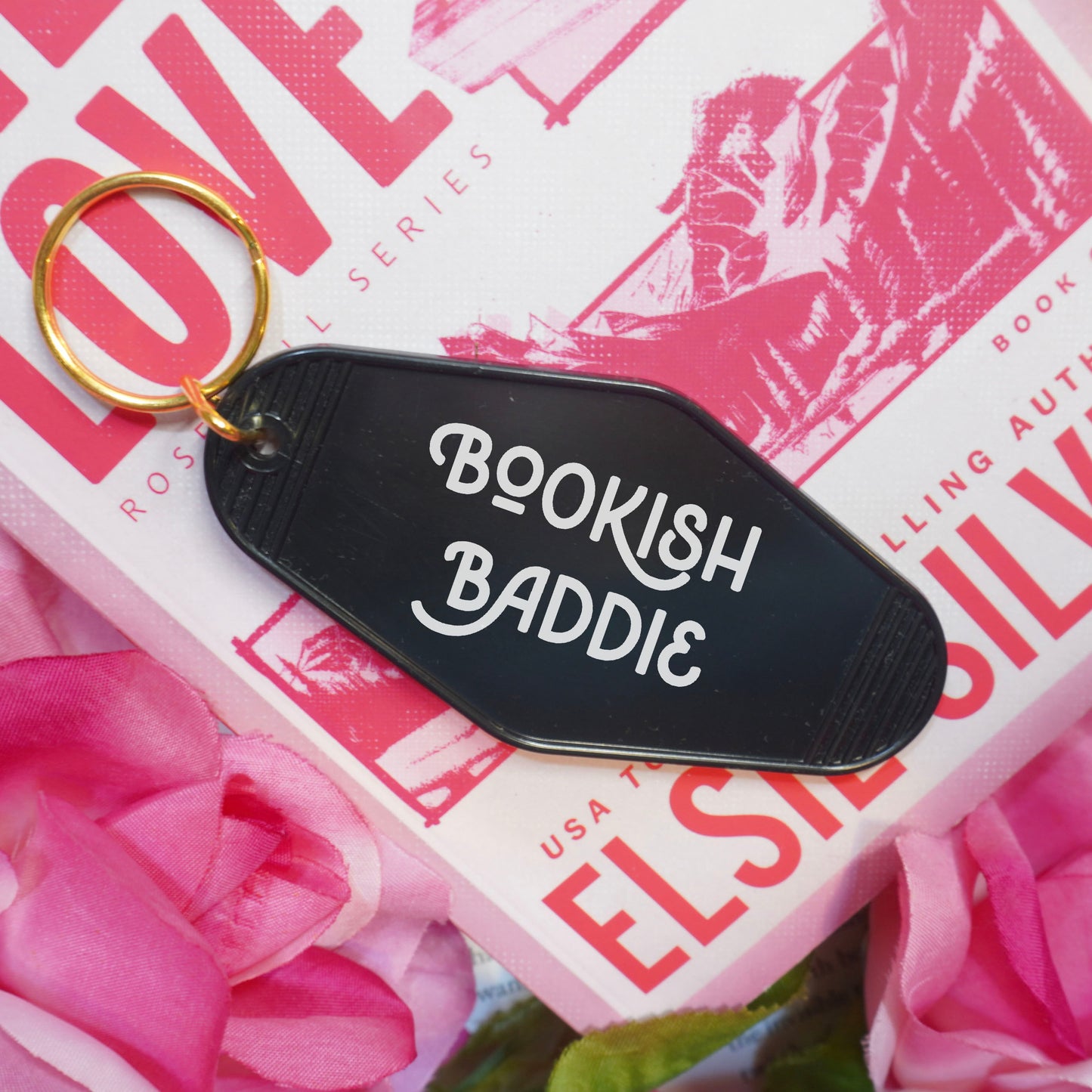 Bookish Baddie Retro Motel Keychain