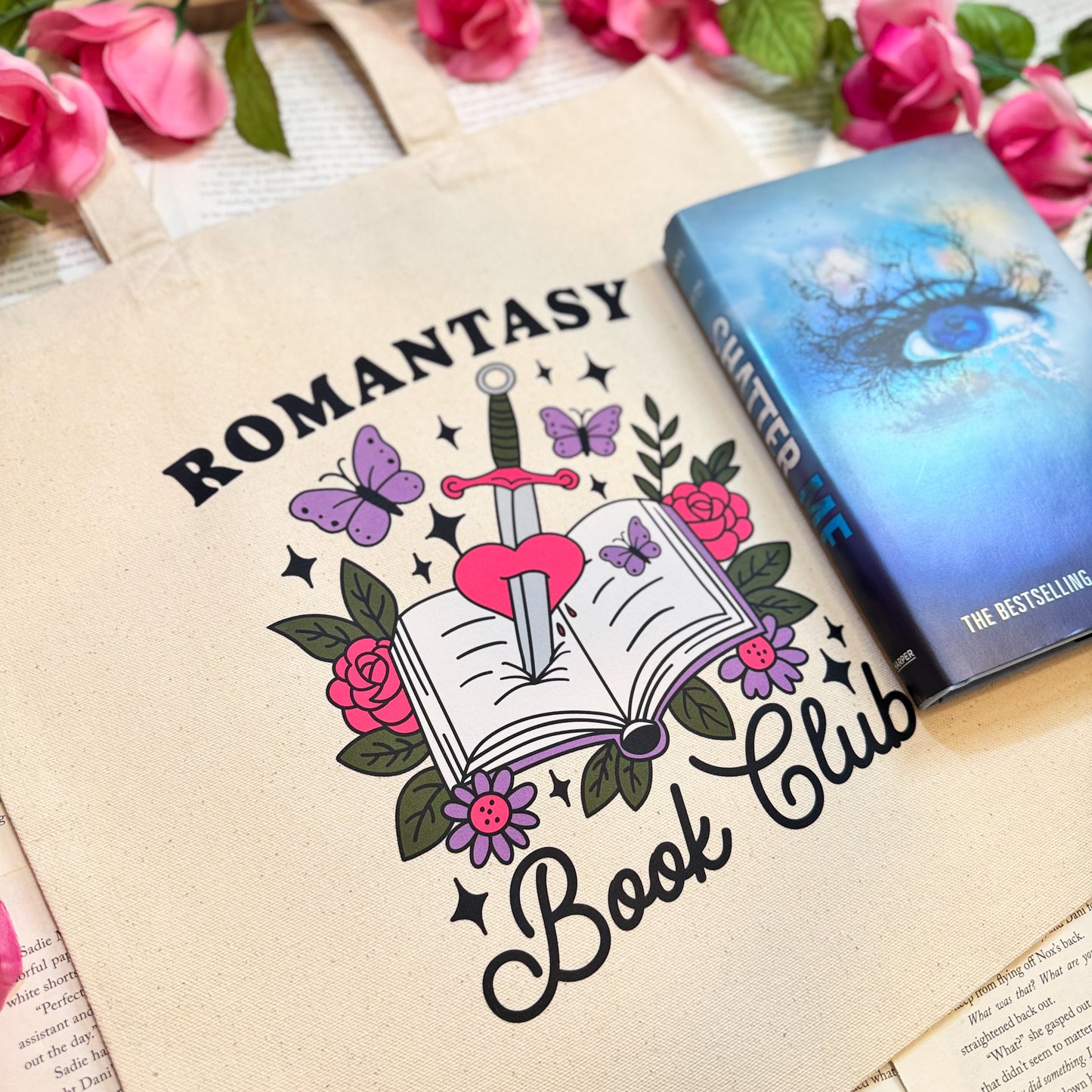 Romantasy Book Club Canvas Tote Bag