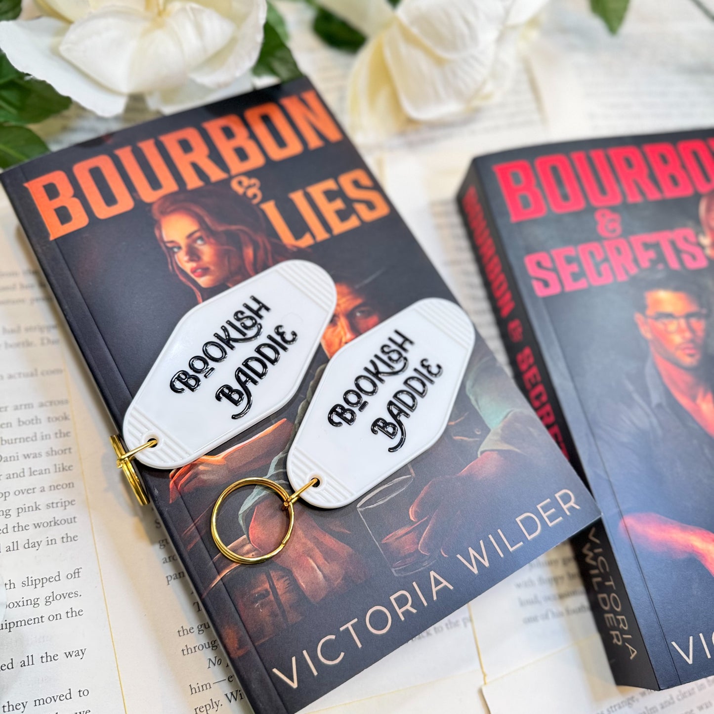 Bookish Baddie Retro Motel Keychain