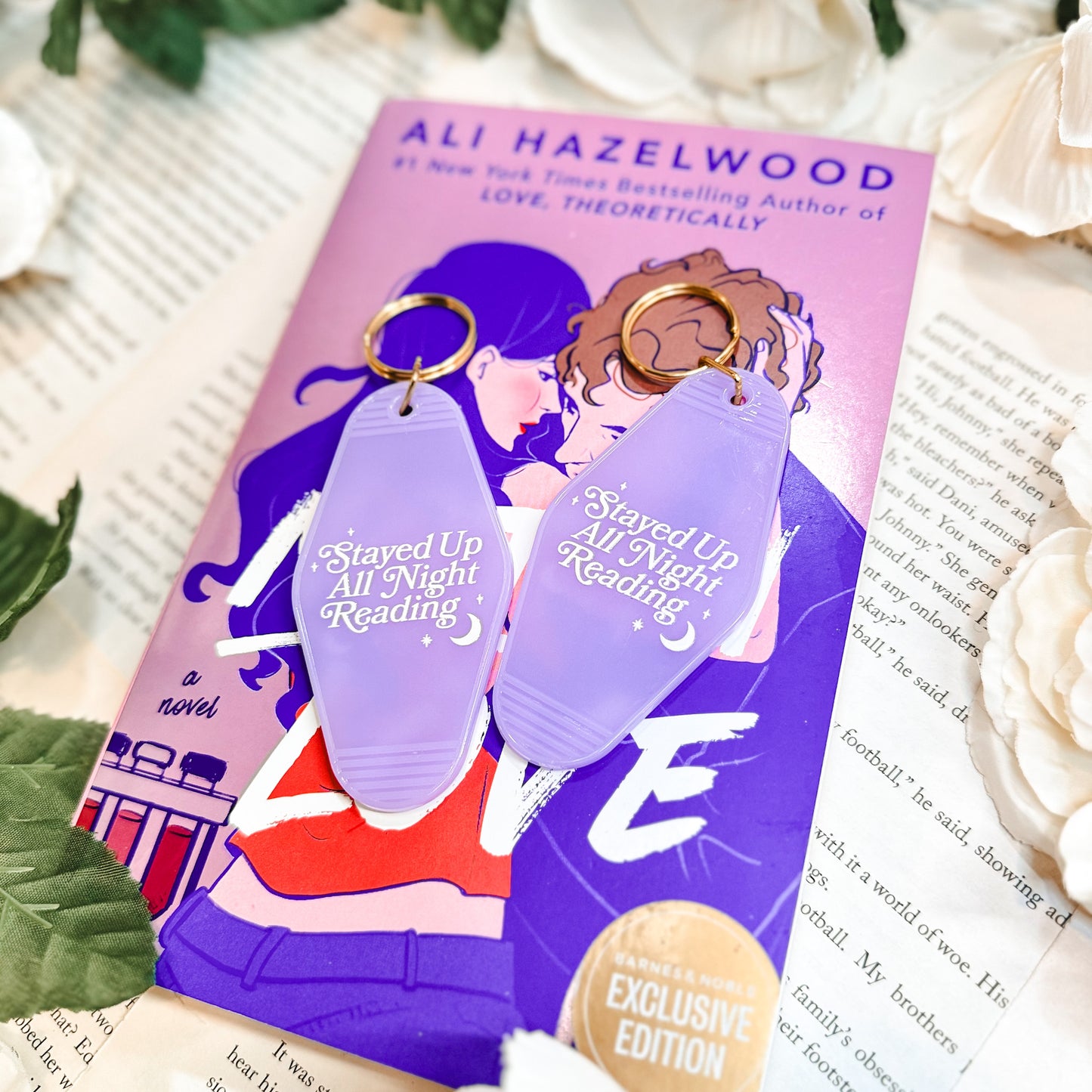 Stayed Up All Night Reading Motel Keychain | A Stylish and Fun Accessory for Readers