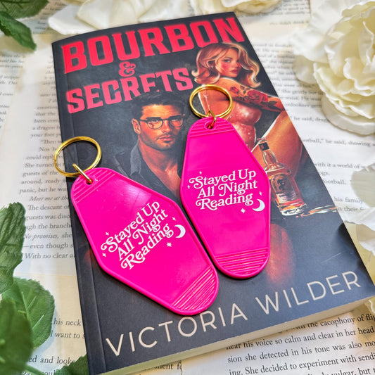 Stayed Up All Night Reading Motel Keychain | A Stylish and Fun Accessory for Readers