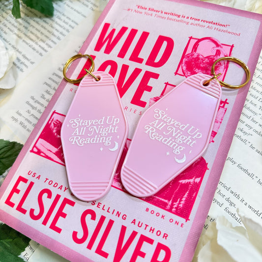 Stayed Up All Night Reading Motel Keychain | A Stylish and Fun Accessory for Readers