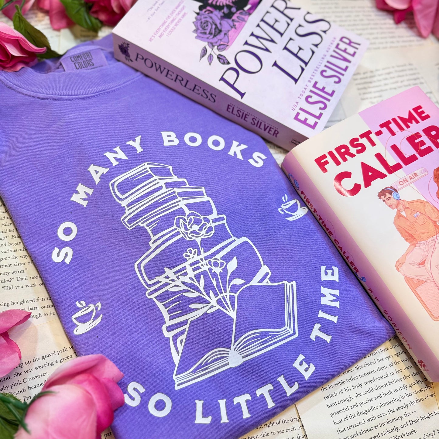 So Many Books So Little Time Comfort Colors Shirt | Bookish Heavyweight Tee for Readers and Bibliophiles