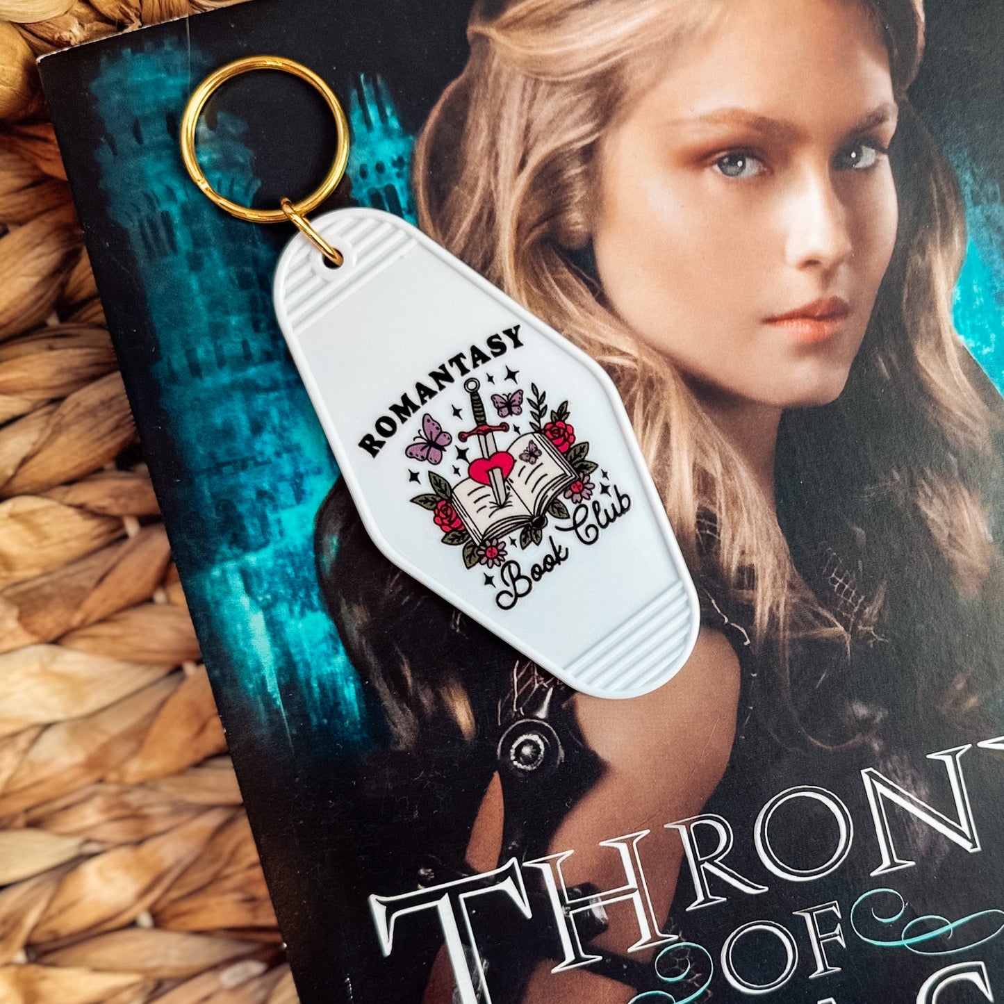 Romantasy Book Club Motel Keychain
