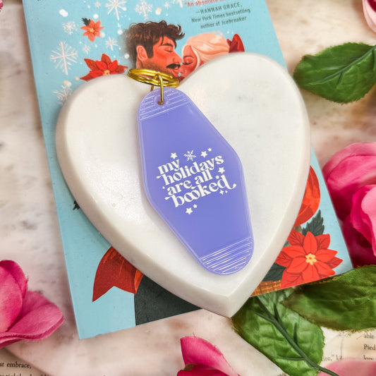 My Holidays Are All Booked Retro Motel Keychain