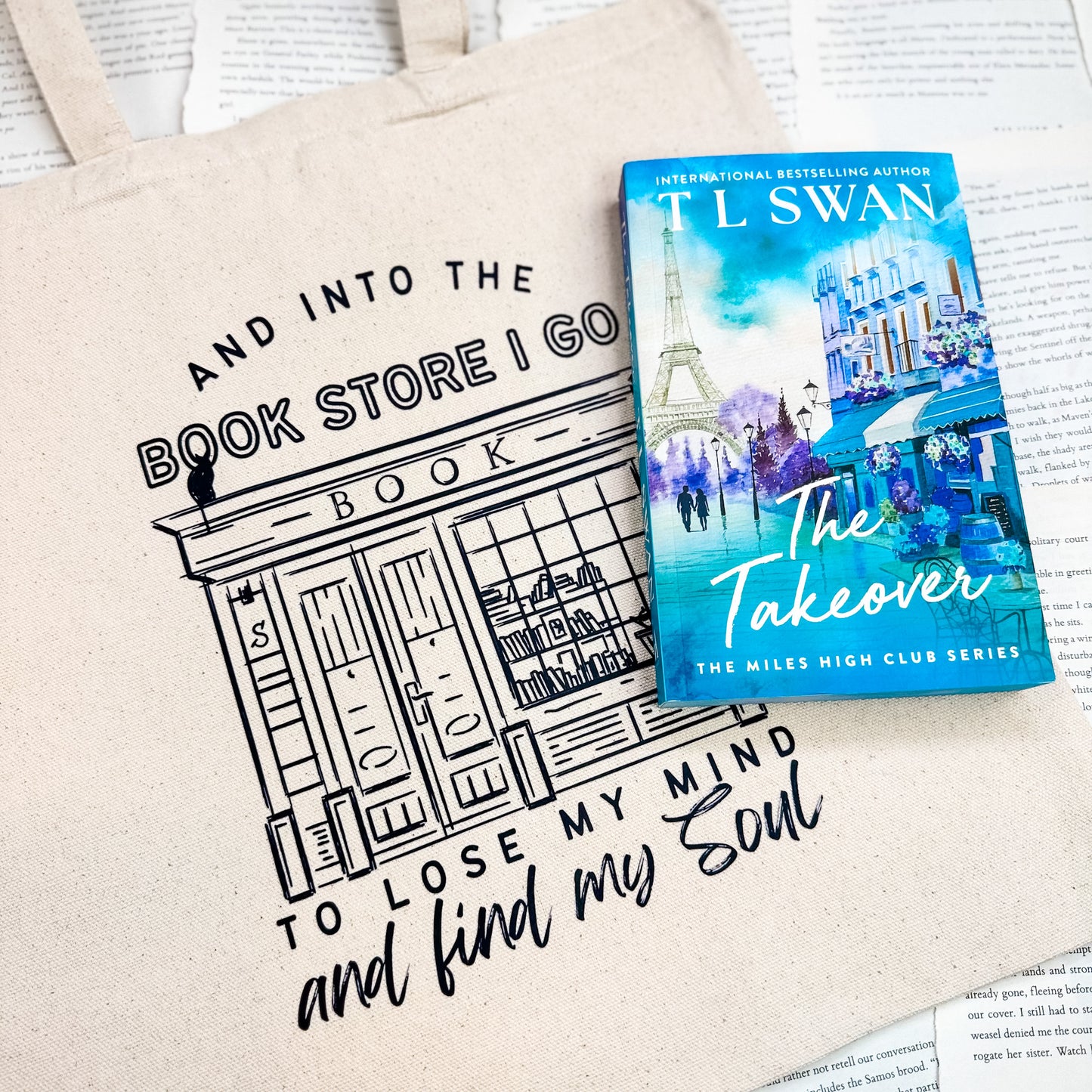 Into the Bookstore I Go Canvas Tote Bag for Book Lovers | Perfect for Bookstore Trips and Everyday Use