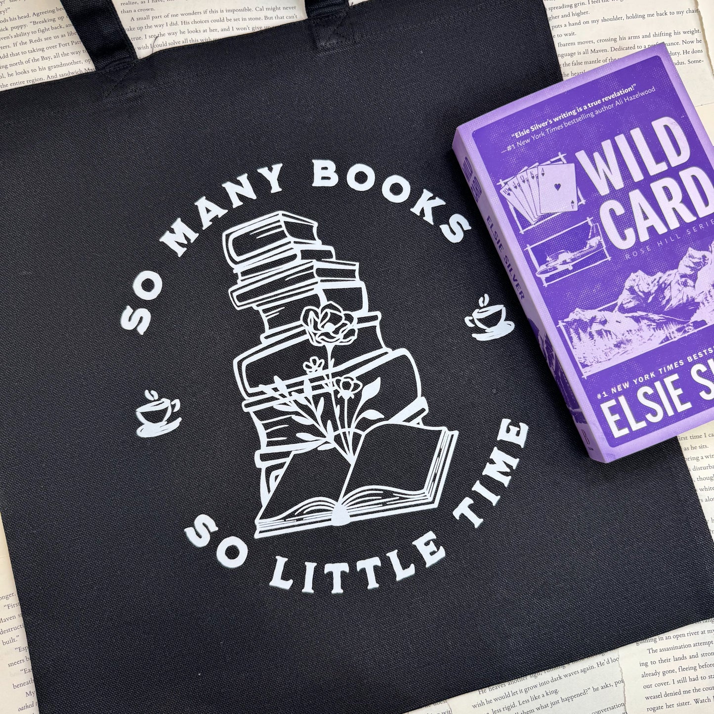 So Many Books So Little Time Canvas Tote Bag | Aesthetic Bookish Cotton Bag for Readers and Book Lovers