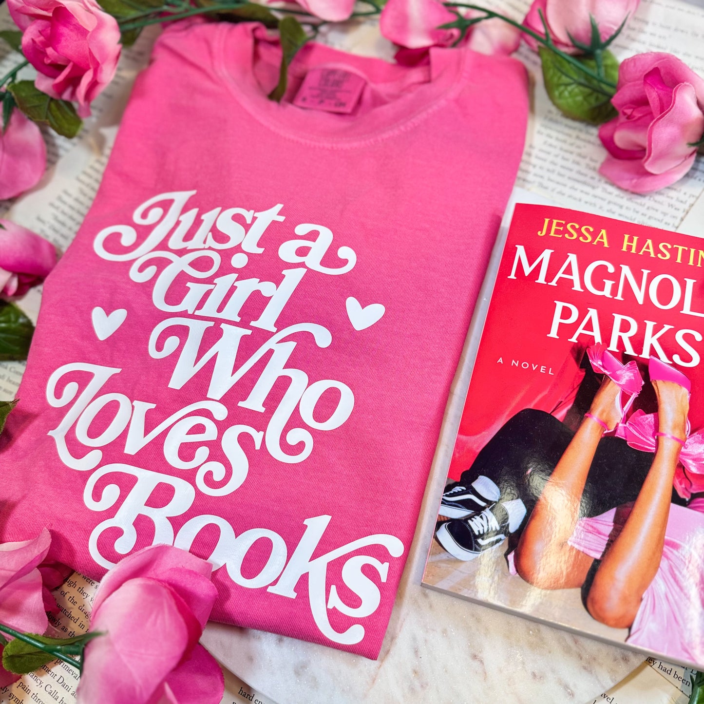 Just A Girl Who Loves Books Heavyweight Comfort Colors Shirt