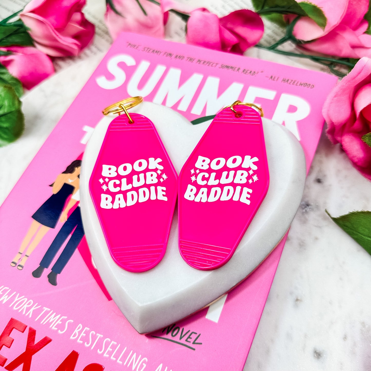 Book Club Baddie Retro Motel Keychain