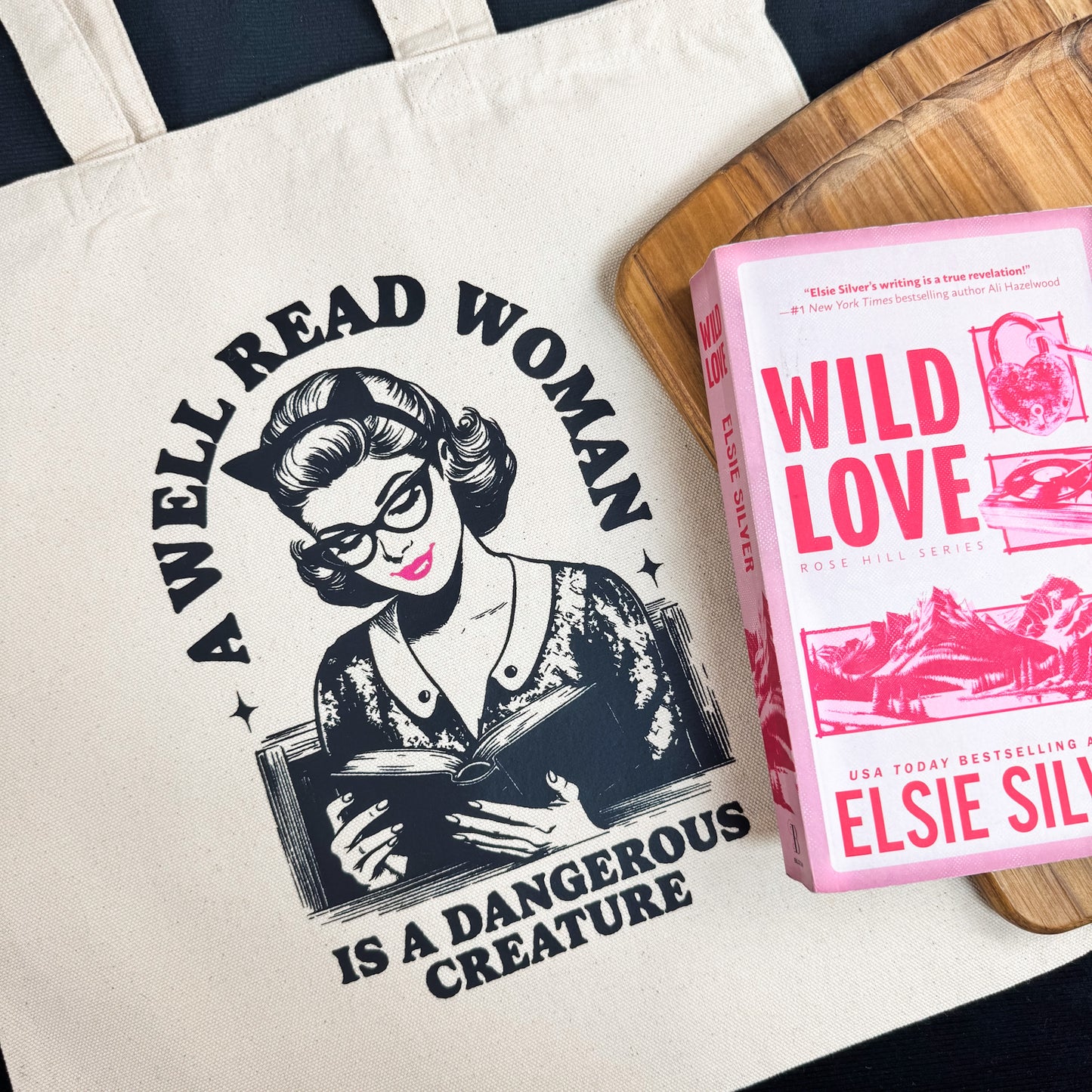 A Well Read Woman Is a Dangerous Creature Canvas Tote Bag