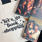 Let’s Go Book Shopping Canvas Tote Bag – Bookish Reusable Bag for Readers