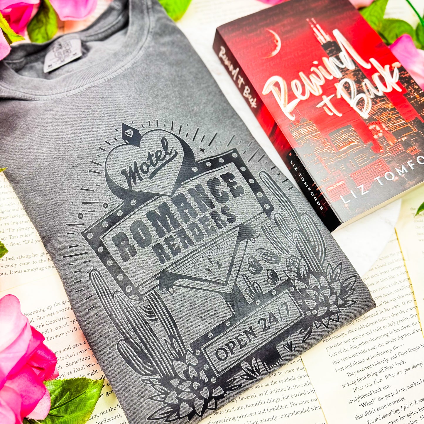 Romance Readers Motel Comfort Colors Boxy Cropped Shirt | Stylish & Bookish Apparel