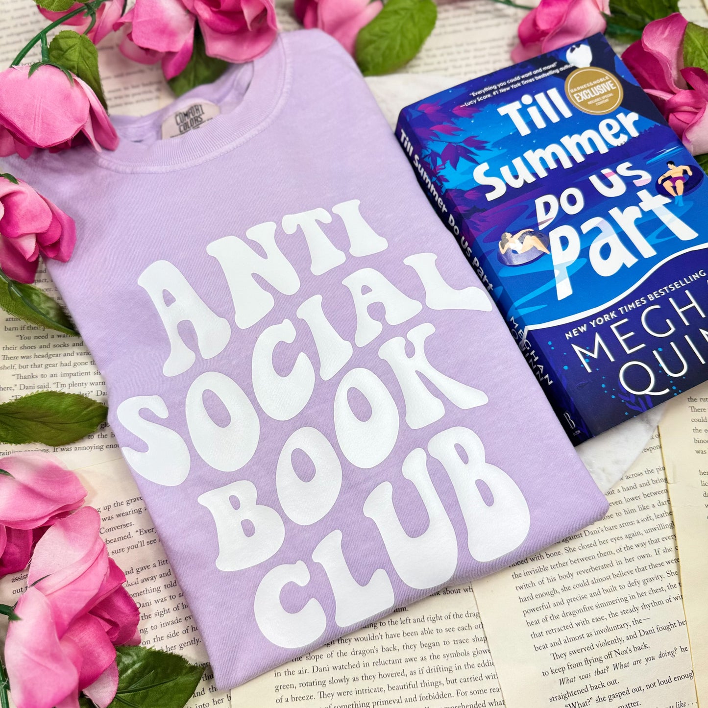 Anti Social Book Club Comfort Colors Boxy Cropped Shirt