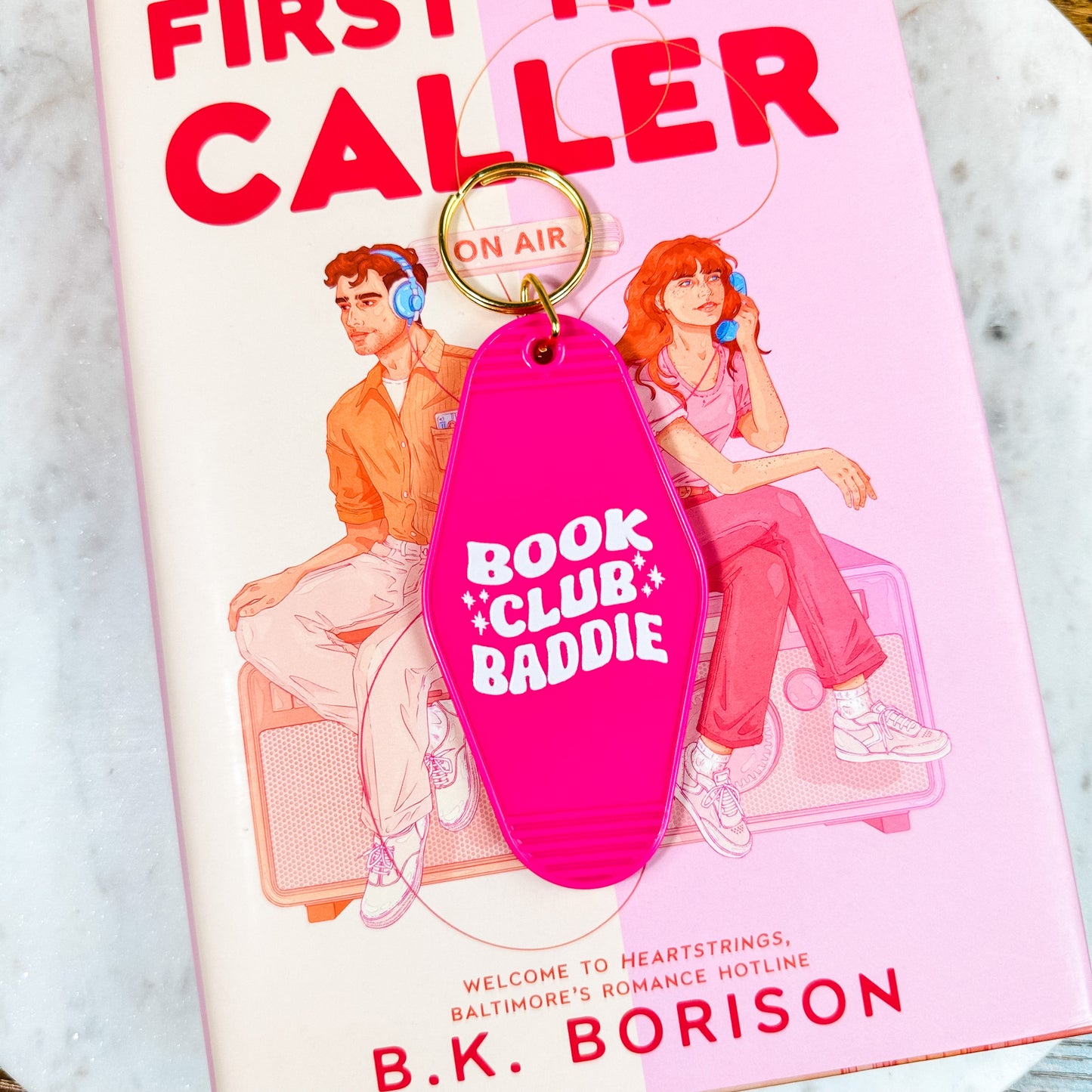 Book Club Baddie Retro Motel Keychain