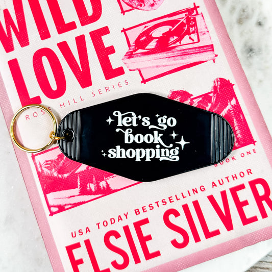 Let’s Go Book Shopping Retro Motel Keychain – UVF Decal Bookish Accessory