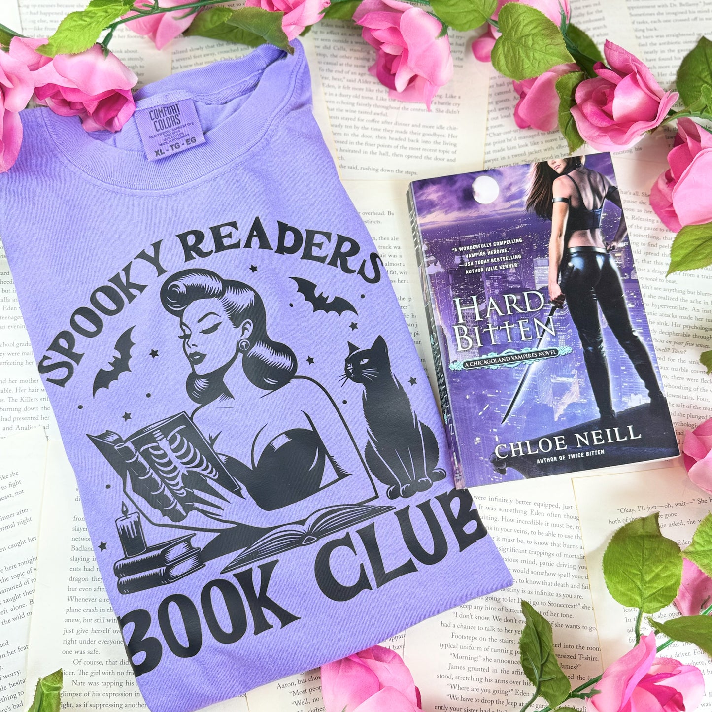 Spooky Readers Book Club Comfort Colors Shirt | Premium Heavyweight Halloween Bookish Tee for Readers