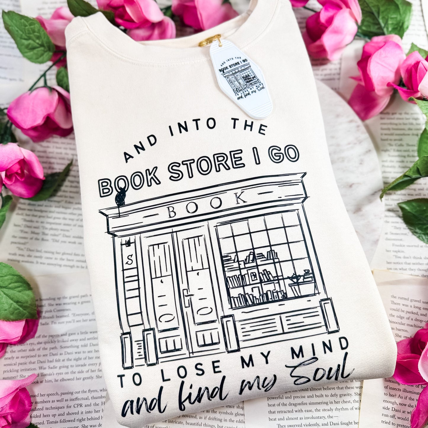 Into the Bookstore I Go Lightweight Comfort Colors Sweatshirt | Perfect Bookish Pullover for Stylish and Cozy Bookstore Adventures