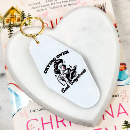 Crying Over Book Boyfriends Bookish Motel Keychain