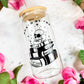 Death by TBR Clear Glass Cup with Bamboo Lid & Straw