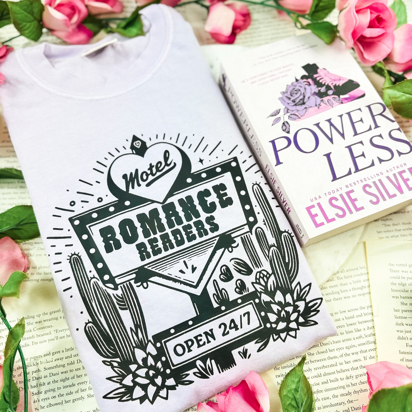Romance Readers Motel Comfort Colors Boxy Cropped Shirt | Stylish & Bookish Apparel