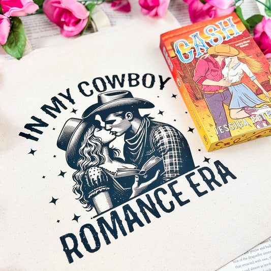 In My Cowboy Romance Era (Couple) Canvas Tote Bag | Bookish Western Reader Gift (Copy)