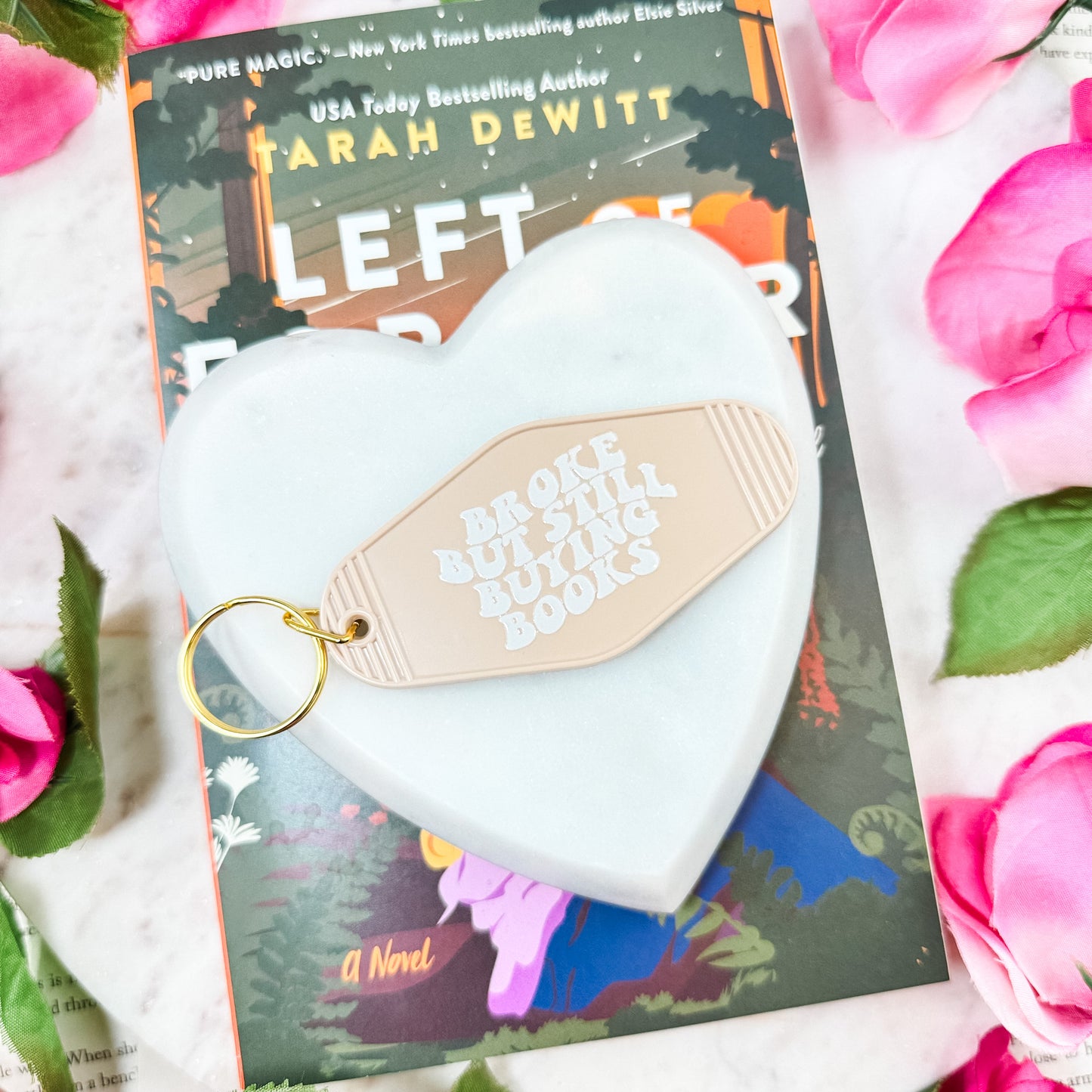 Broke But Still Buying Books Motel Keychain