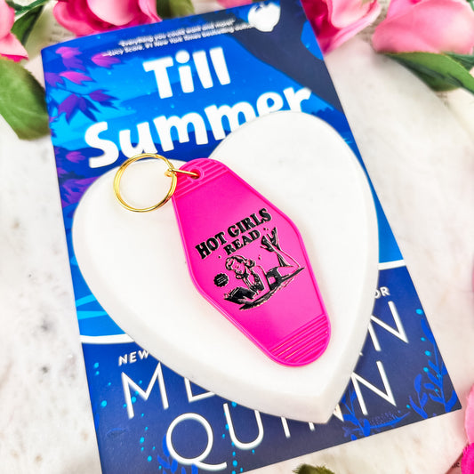 Hot Girls Read Motel Keychain