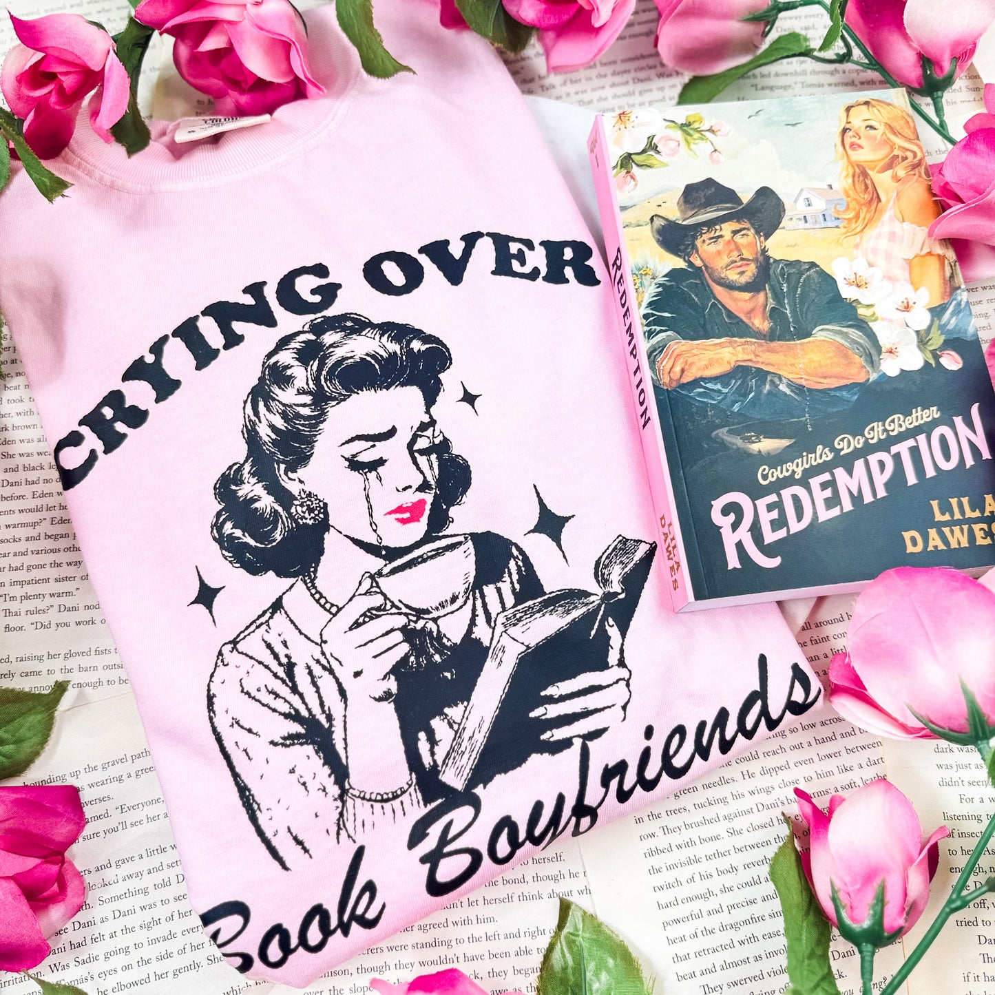 Crying Over Book Boyfriends Premium Shirt