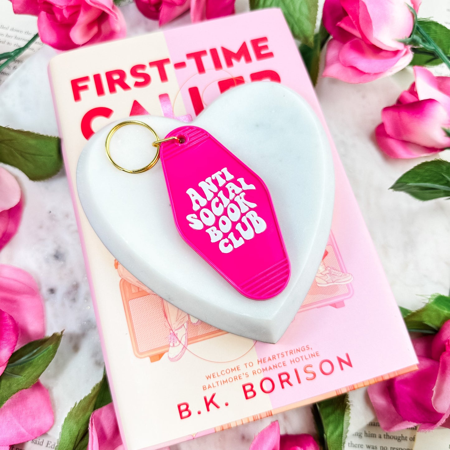 Anti-Social Book Club Motel Keychain