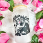 Villain Lover Frosted Glass Cup w/Bamboo Lid and Straw
