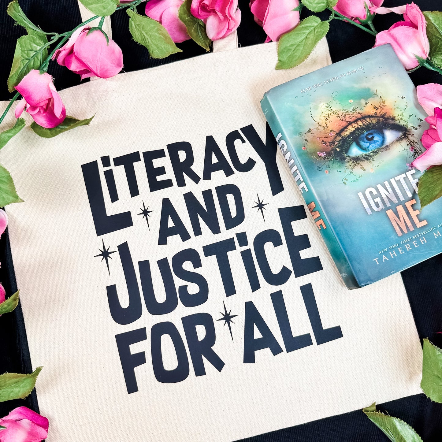 Literacy And Justice For All Canvas Tote Bag