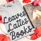 Leaves, Lattes, Books Premium Comfort Colors Shirt