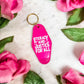 Literacy And Justice For All Retro Motel Keychain
