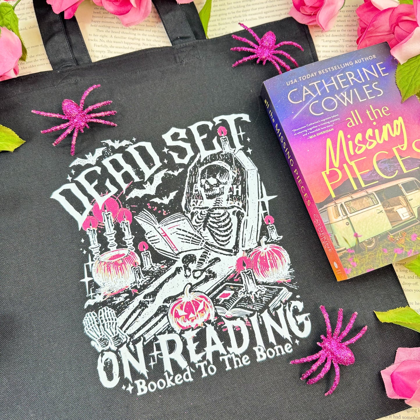 Dead Set On Reading Canvas Tote Bag