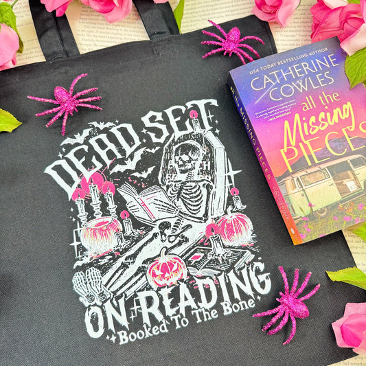 Dead Set On Reading Canvas Tote Bag