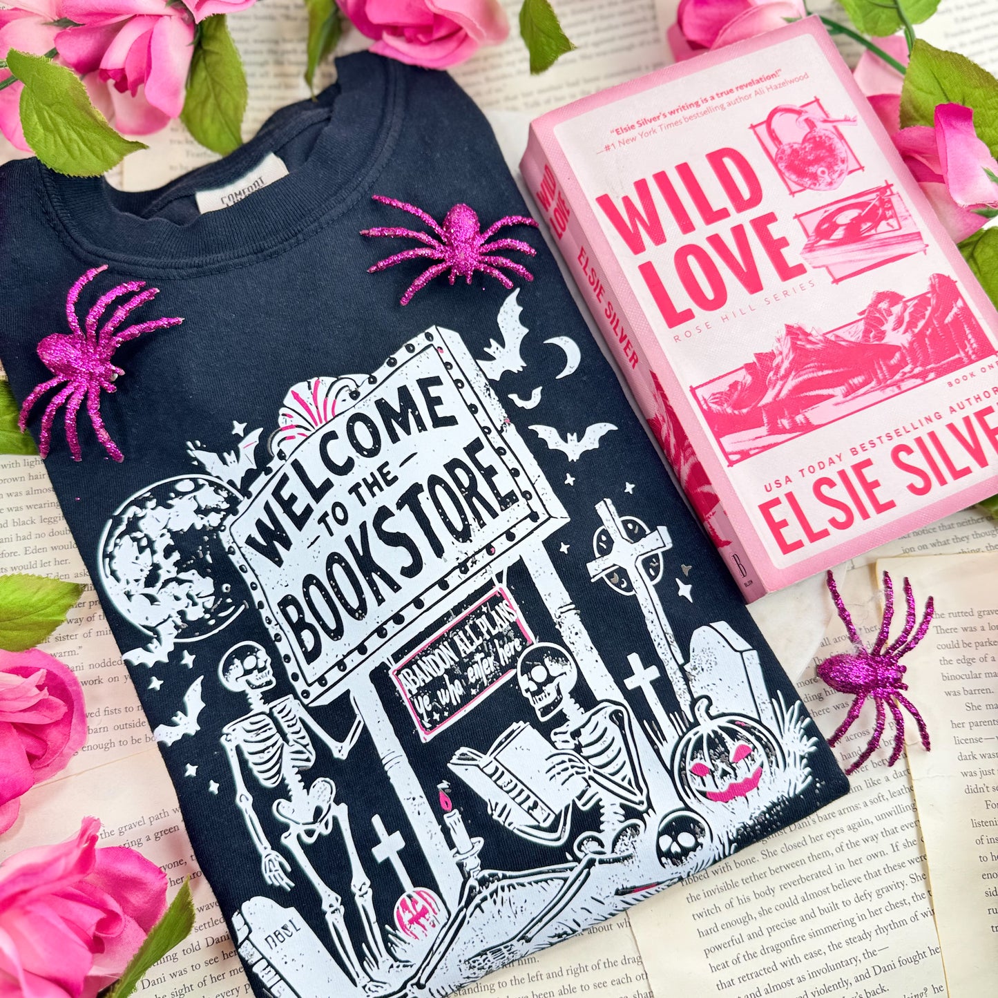 Welcome To The Bookstore Comfort Colors Heavyweight Shirt | Halloween Bookworm Tee