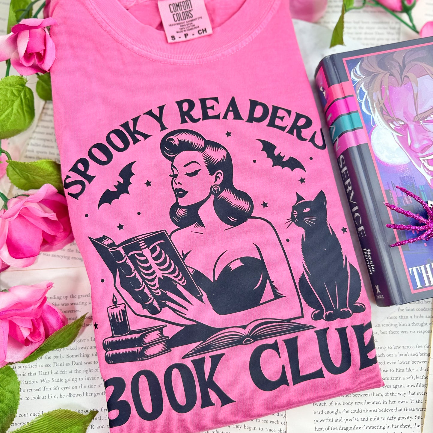 Spooky Readers Book Club Comfort Colors Shirt | Premium Heavyweight Halloween Bookish Tee for Readers